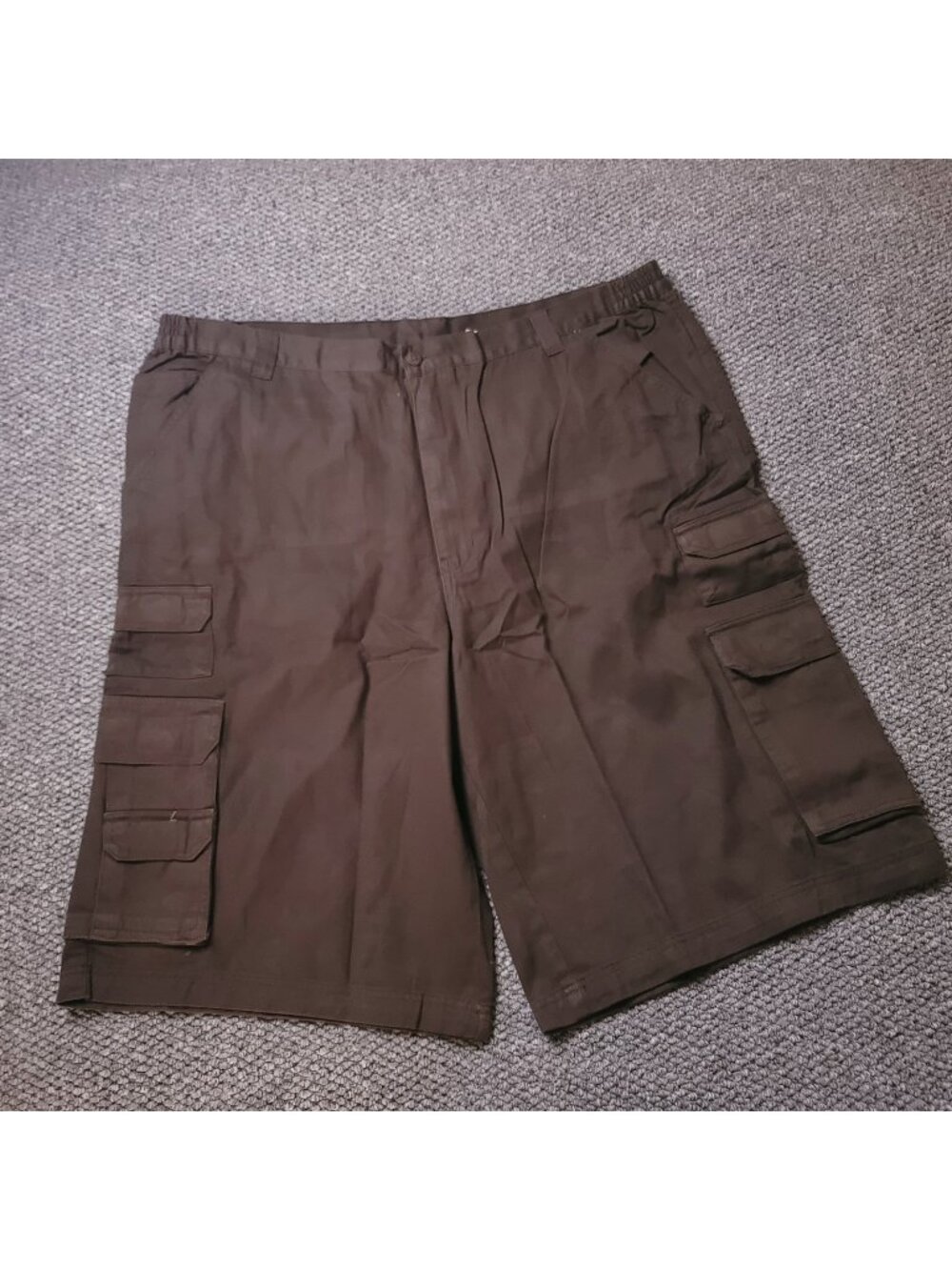Boulder Creek Cargo Shorts Mens 44 Big Tall Khaki Elastic LL Chino Brown y2K